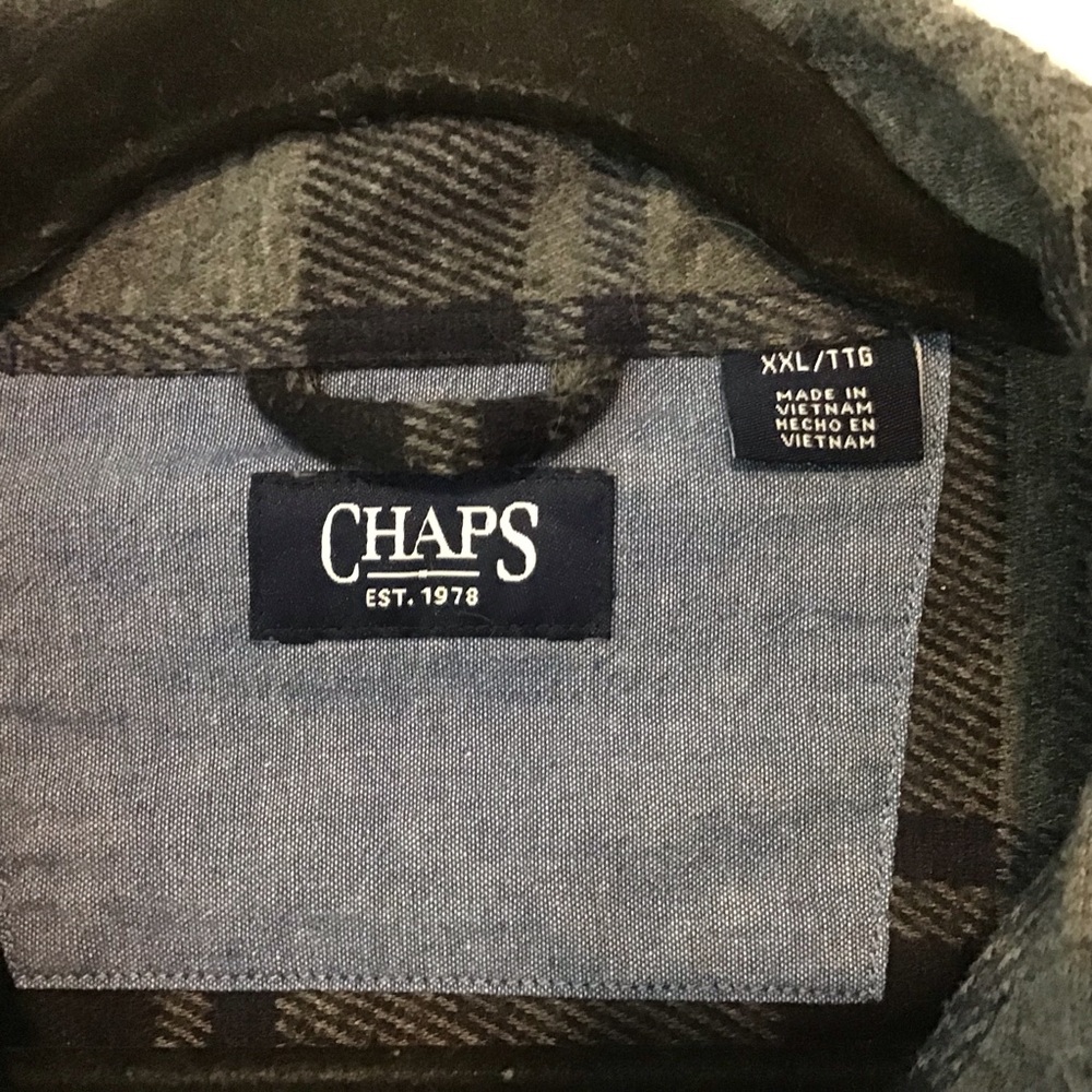 Chaps Plaid Button Up Shirt - Picture 3 of 4